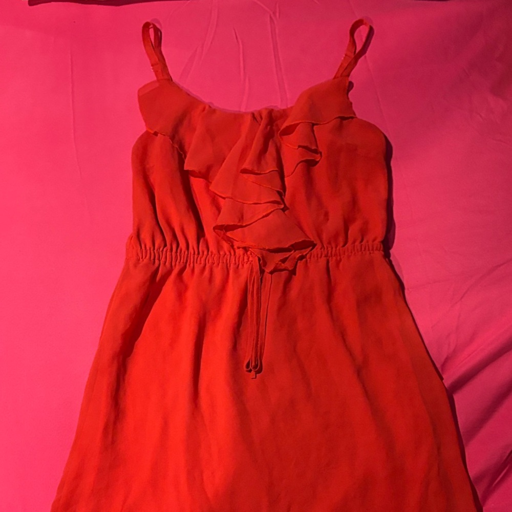 Forever 21 Red Ruffle Mini Dress